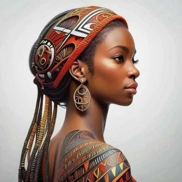 Woman With Headpiece Symbolizing Positive Relationships And Personal Growth.
