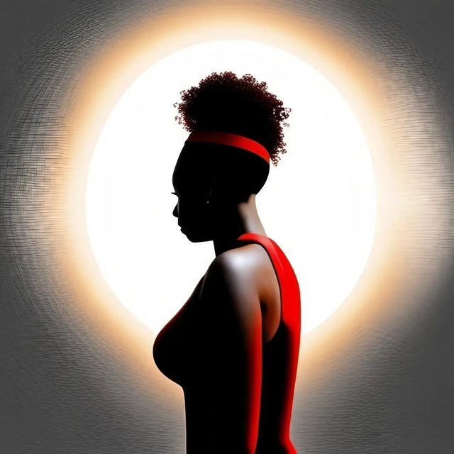 Woman With Red Headband In Front Of Full Moon Symbolizing Finding Hope In Life’s Challenges.