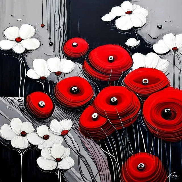 Red And White Flowers Painting Inspiring Fresh Ideas Beyond Everyday Life.