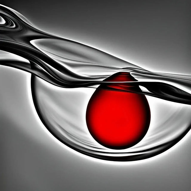 Water Drop With Red, Symbolizing Setting Smart Goals Aligned With Personal Mission In Fast-paced World.