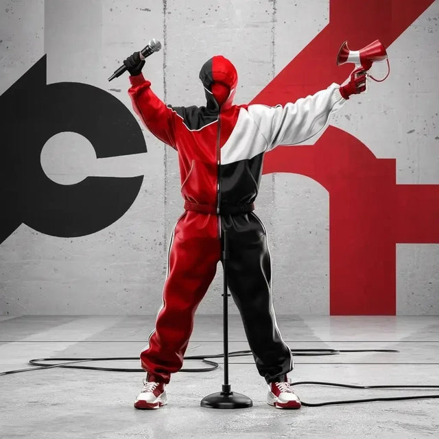 Man In Red And White Performing Karate Pose Symbolizing Effective Communication In Hustle Culture