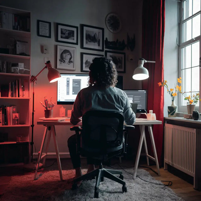 A Woman Managing a Remote Team While Working At Her Computer Desk For Ultimate Success.