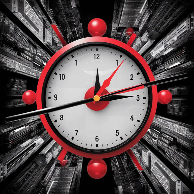 A Clock With Red Balls Symbolizes Transformational Leadership And Effective Time Management.