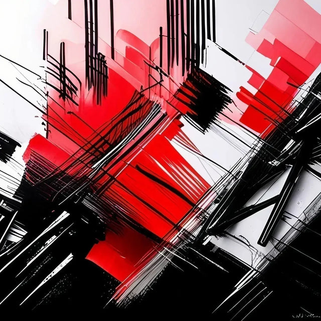 Abstract Red And Black Wallpaper Symbolizing Growth Mindset In Navigating Uncertainty