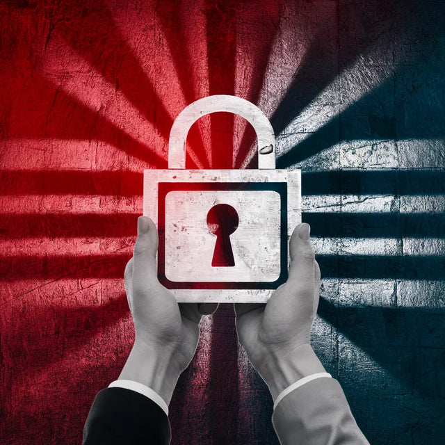 A Hand Holding a Padlock, British Flag In The Background, Symbolizing Compelling Team Goals.