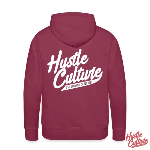 Red Hoodie With ’hot Culture’ Displayed, 1993 Vintage Hustle Hoodie By Hustle Culture