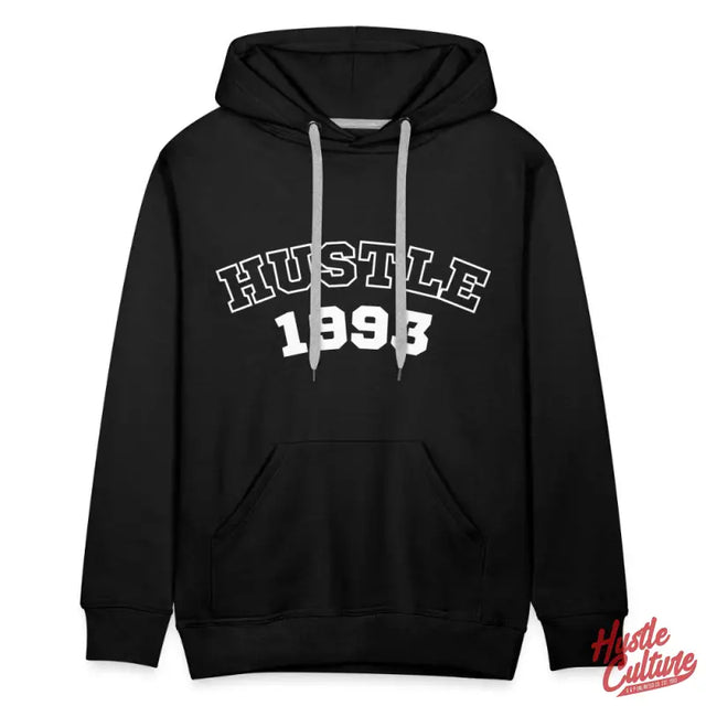 1993 Vintage Hustle Culture Hoodie In Black.colorbar Squad