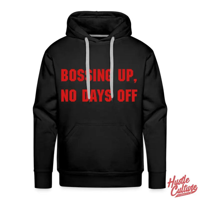 ’black Hoodie With ’’boup No Way Off’’ From Ambition & Perseverance Collection By Hustle Culture’