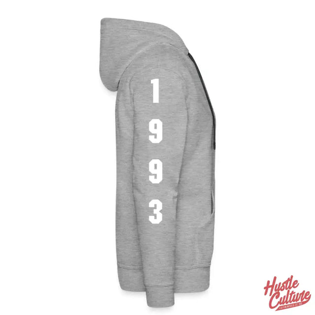 Premium Grey Hustle Culture Hoodie With Number 1 On The Back