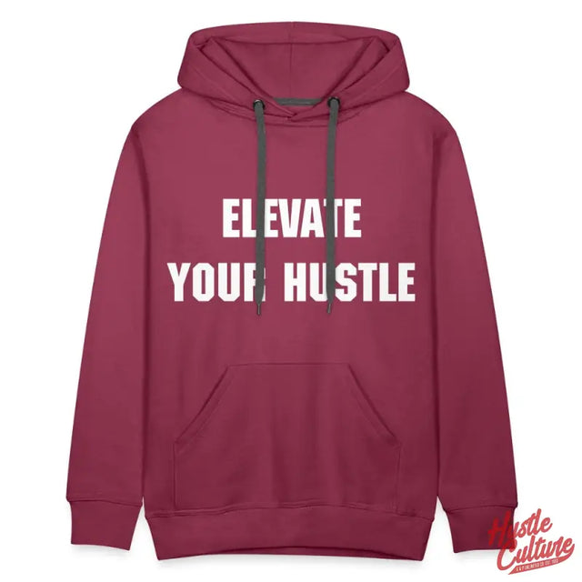 Maroon ’elve You Hu’ Ambition Statement Hoodie By Hustle Culture - Premium Hustle Hoodie