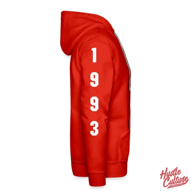 Red Number 1 Hoodie By Hustle Culture, Premium Ambition Statement Hoodie