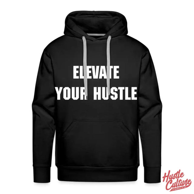 Ambition Statement Hoodie By Hustle Culture - White And Black Words On Hoodie