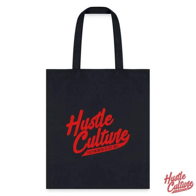 Black Tote Bag With ’hate Culture’ Text, Bright Canvas Grocery Tote Bag