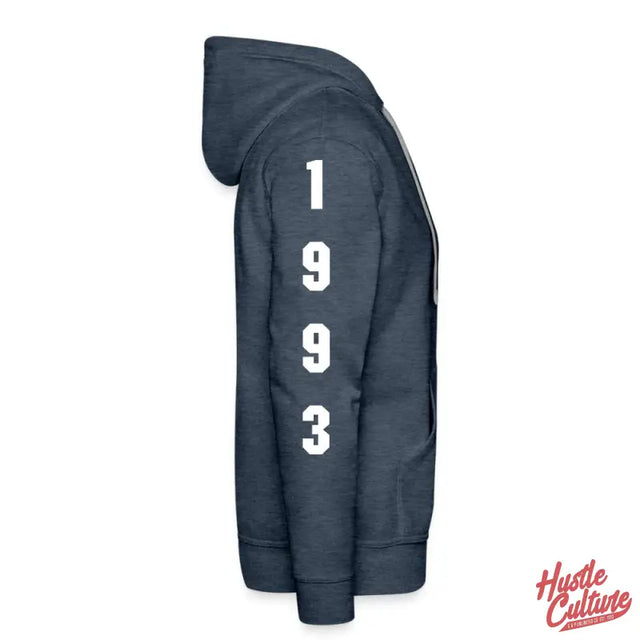 Navy Dedication Pullover Hoodie With Number 1 By Hustle Culture Co