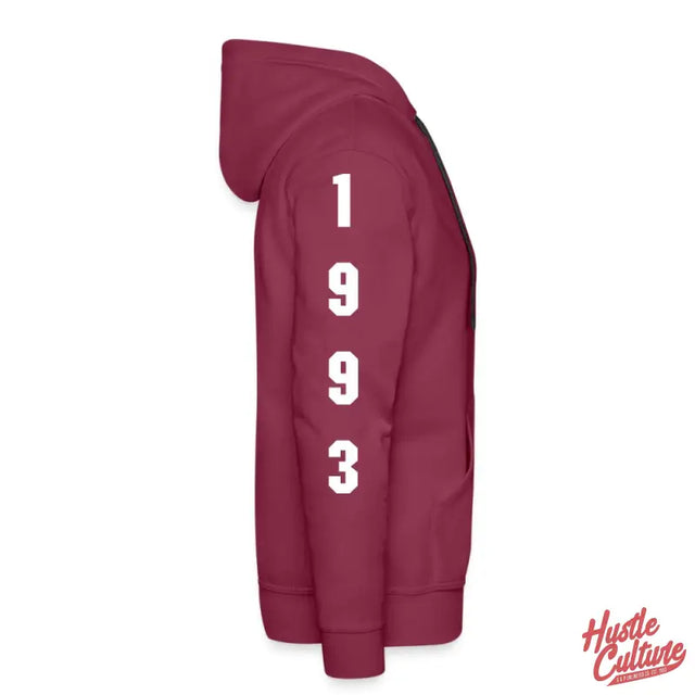Dedication Pullover Hoodie By Hustle Culture With Number 1 In Maroon