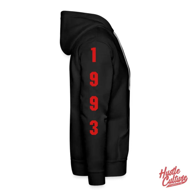Black Hoodie With Red Letters, Part Of Dreamer’s Dedication Hoodie - Premium Hustle Mode Comfort Product