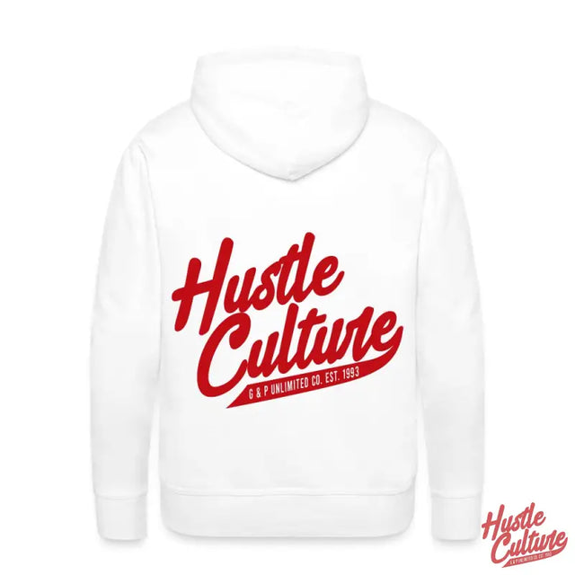 White Hustle Culture Hoodie - Dreamer’s Dedication - Engaged Premium Comfort