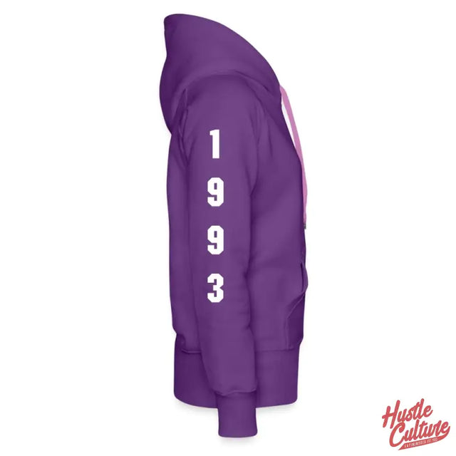 Empowering Girl Hoodie With Number 9 - Purple[$_establisheddate]