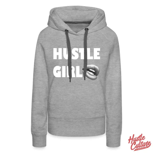Empowering Girl Hoodie Featuring Hustle Girl Design