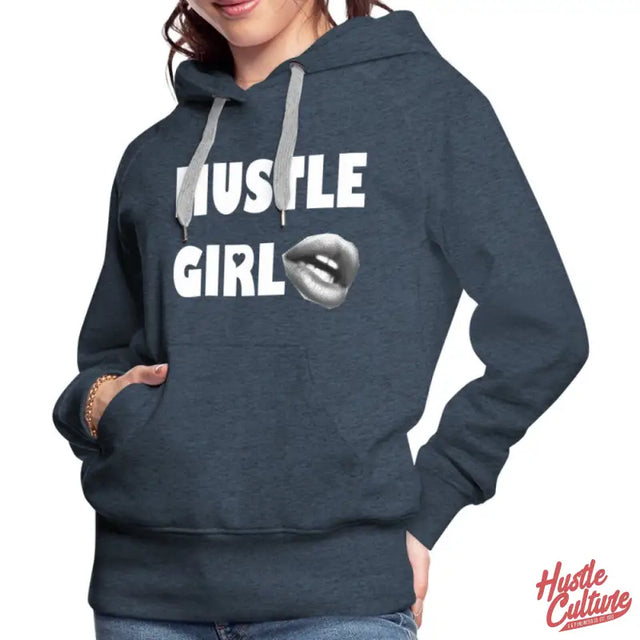 Empowering Girl Hoodie Showcasing Hustle Girl Design