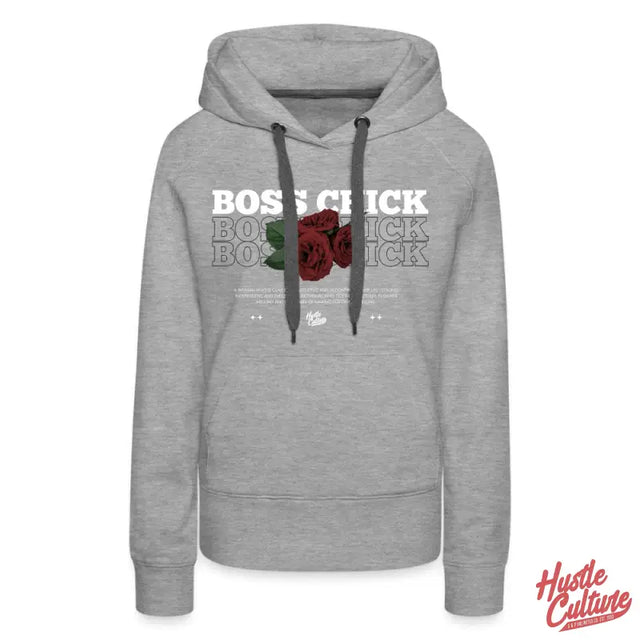 Boston Red Sox Women’s Premium Empowerment Hoodie By Hustle Culture - Boss Chick Hoodie