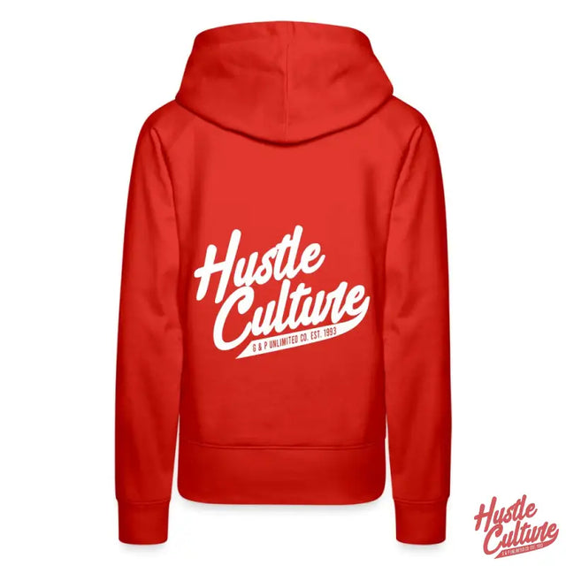 ’empowerment Hoodie By Hustle Culture Featuring Red Hoodie With Hate Culture Graphic’