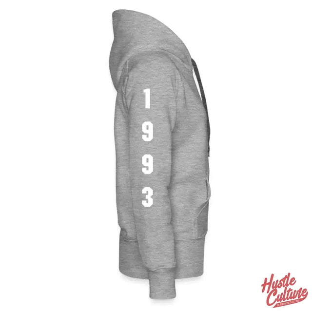 Grey Empowerment Hoodie With Number 9 By Hustle Culture