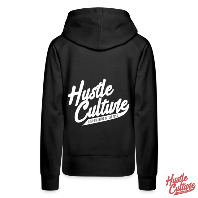 Black Empowerment Hoodie By Hustle Culture: Boss Chick Design In White