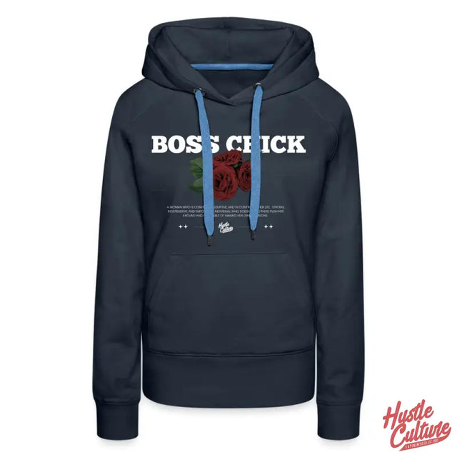 Boston Red Sox Logo Navy Empowerment Hoodie By Hustle Culture For Boss Chick