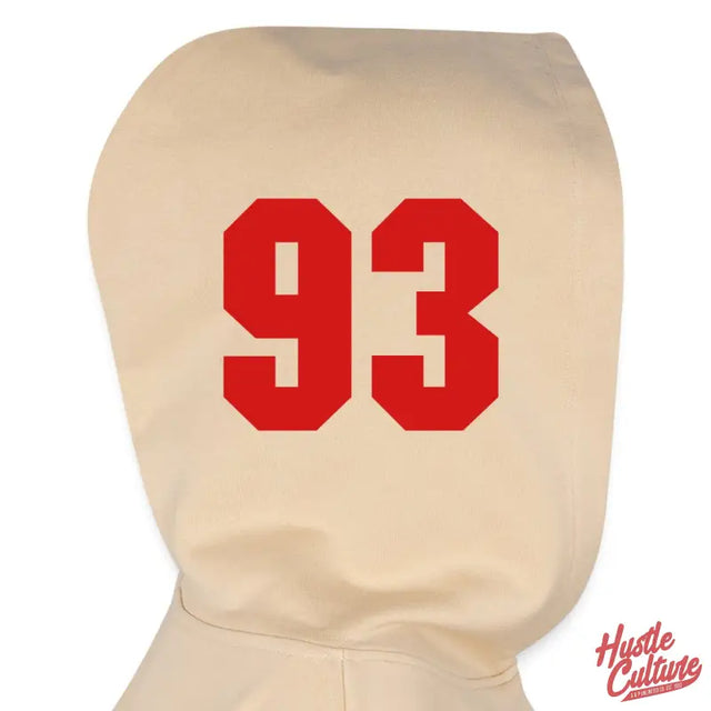 Beige Paper Bag With Red Number On Empowerment Set: Hustle Culture Cropped Hoodie & Jogger