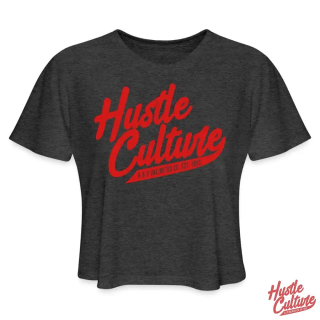 Flirty Trendy Crop Top With Hoote Culture Logo, Super Comfy Everyday Favorite
