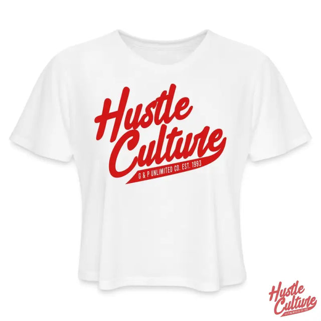Flirty Trendy Crop Top With Hustle Culture Design - Super Comfy Everyday Favorite