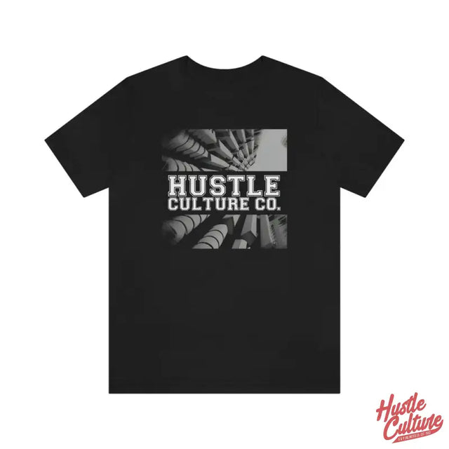 Black Hustle Culture Co T-shirt From Futuristic Streetwear Collection