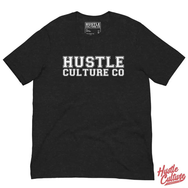 Black Hustle Culture Varsity T-shirt For Hustlers