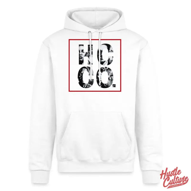 White Hcco Hustle Culture Signature Hoodie With ’the Godfather’ Text