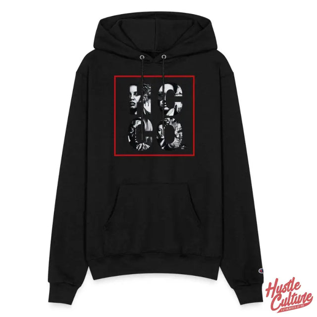 Hustle Culture Signature Hoodie With Red Square Design
