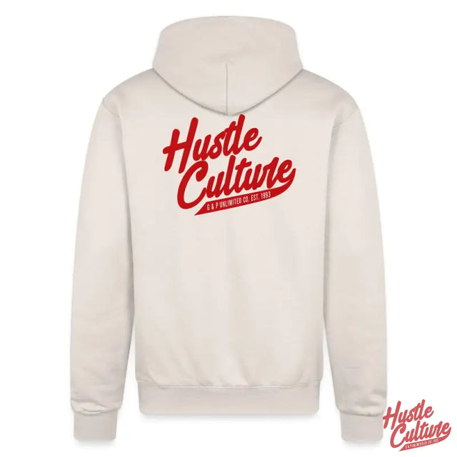 Hustle Culture Signature Hoodie With ’hut’s’ Logo - Hcco White Hoodie