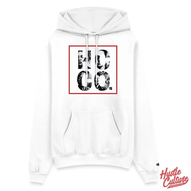 Hustle Culture Signature Hoodie With Red Frame And Man Photo