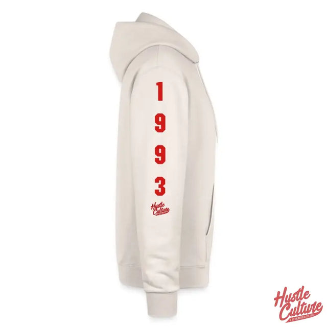 Hustle Culture Signature Hoodie With Number 9 - Hcco White Hoodie
