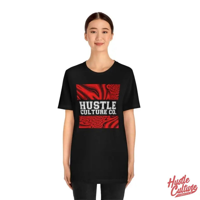 Lilianna Arroyo Streetwear Tee Featuring a Woman In Black Shirt With Hut Culture Design