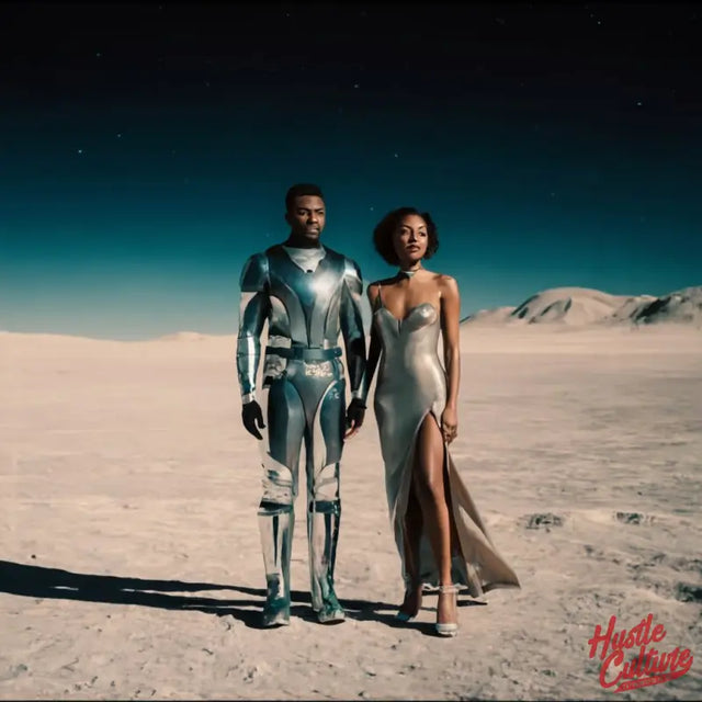 Man And Woman In Silver Dresses Standing On Desert, Love & Partnership: Universe Called