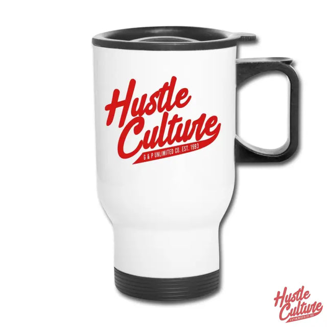 The Hate Culture Logo On a White Travel Mug, On-the-go Travel Mug