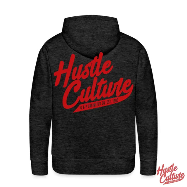 Black Relentless Ambition Premium Hoodie With ’hate Culture’ Text