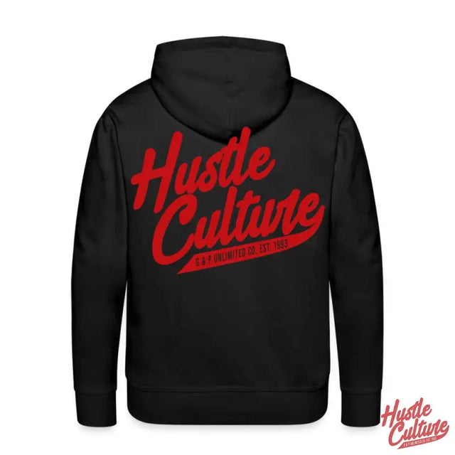 Black Hoodie With ’hate Culture’ Text On Relentless Ambition Premium Hoodie