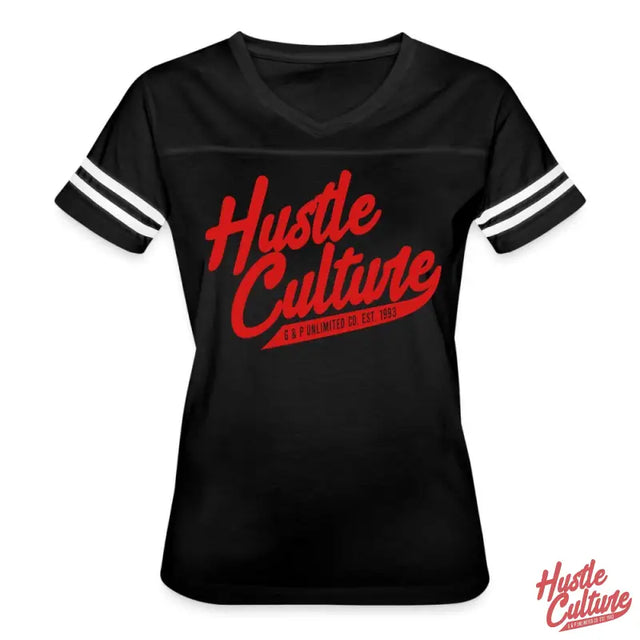 Vintage Double Needle Stitching Sport T-shirt Featuring Hustle Culture Ladies Football Jersey By Lat Apparel