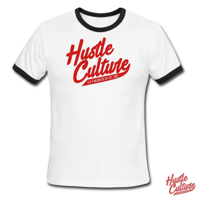 Vintage Hustle Culture Ringer T-shirt Featuring ’hate Culture’ Design